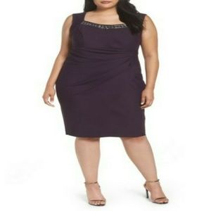 Alex Evenings Embellished Sleeveless Sheath Dress